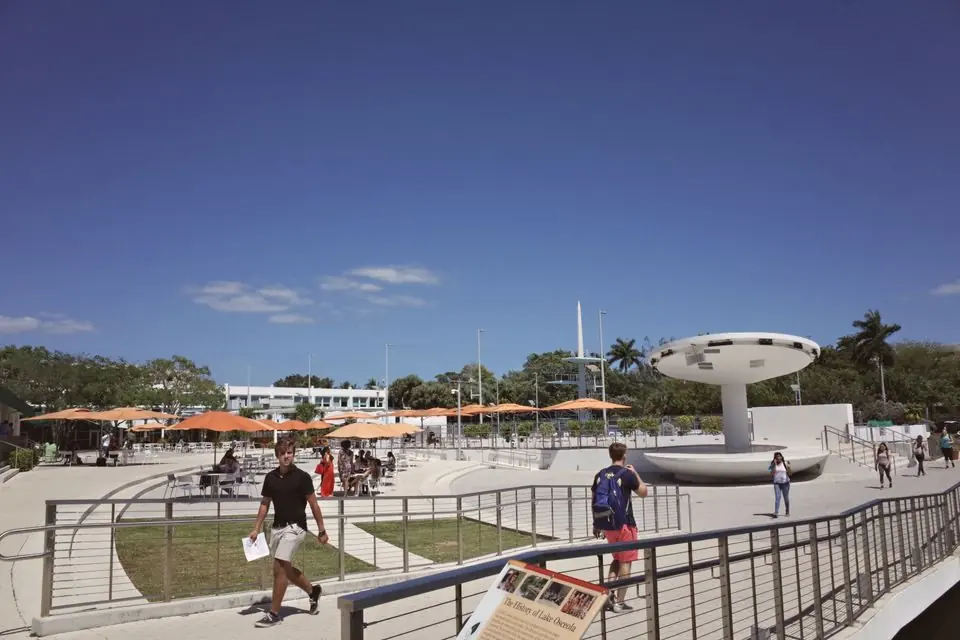 University Campus Scene at Coral Gables