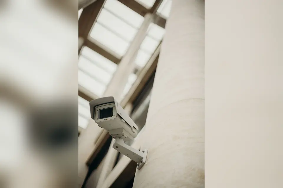 White Surveillance Camera