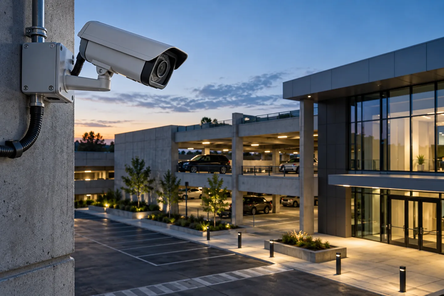 Video surveillance: Camera system at a commercial property